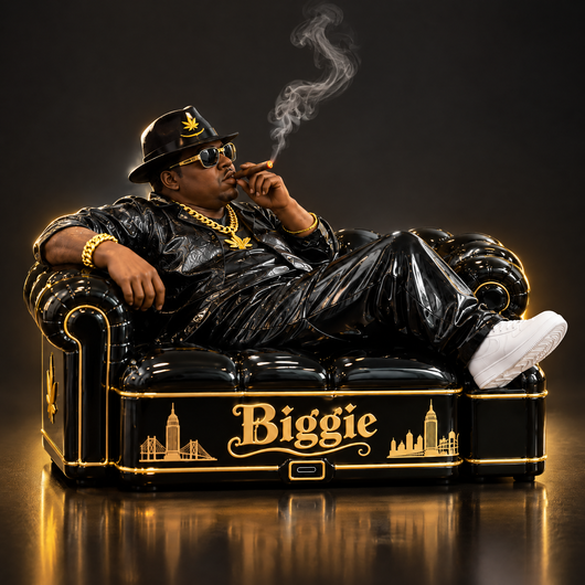 Biggie Couch Humidifier - black and gold - front view